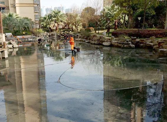 鄢陵景观池淤泥清理